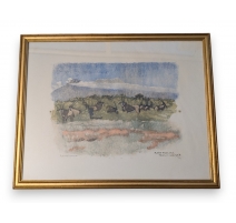 Gravure "Troupe d'oryx" signée Robert HAINARD
