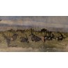 Engraving entitled ‘Herd of Oryx’, signed by Robert HAINARD
