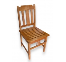 Chaise à barreaux en bois exotique
