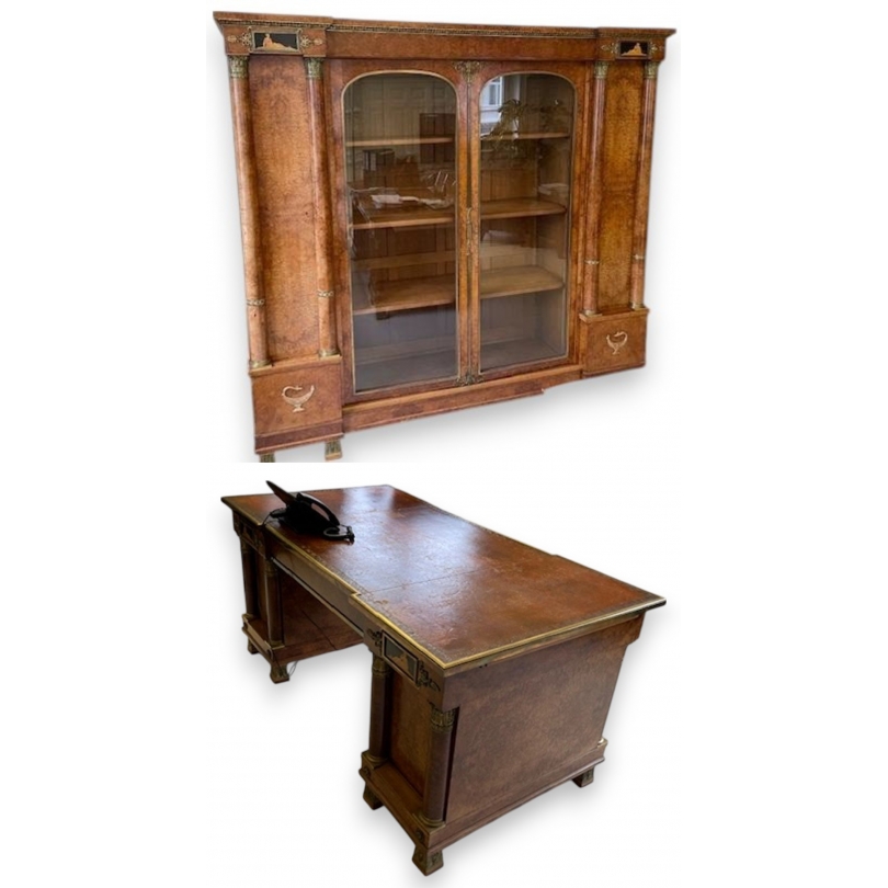 Ensemble bureau et bibliothèque par LINKE