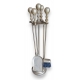 Lot d'outils de cheminée en laiton