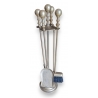 Lot d'outils de cheminée en laiton