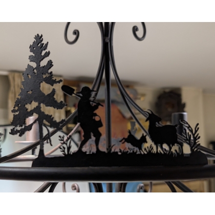 Lustre en tôle découpé Campagne