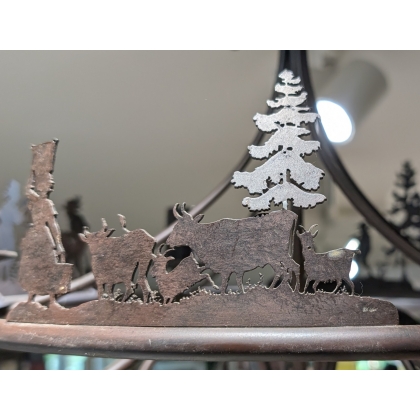 Lustre en tôle découpé Campagne