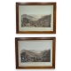 Paire de gravures "Lac de Lowertz" par WEIBEL