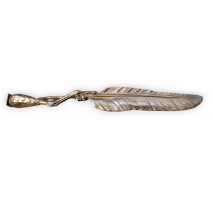 Ouvre-lettres Plume et patte en bronze