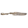 Ouvre-lettres Plume et patte en bronze