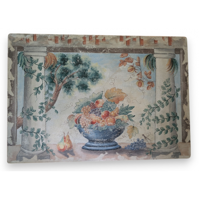 Panneau peint "Bouquet de fleurs"