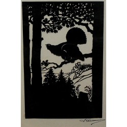 Schnitzbild „Coq de Bruyère“ von Moinat SA – Antiquitäten und Dekoration