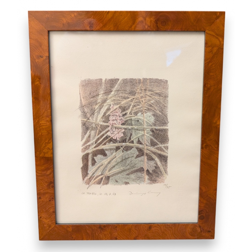 Gravure "Digitale pourpre" signée COSANDEY