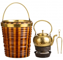Seau à tourbe "Teestoof" et théière