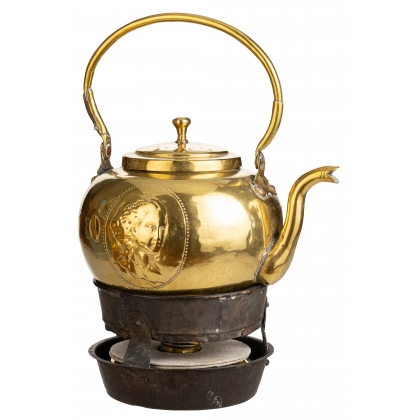 Seau à tourbe \"Teestoof\" et théière