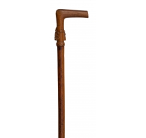 Canne poignée en bois sculpté JZ
