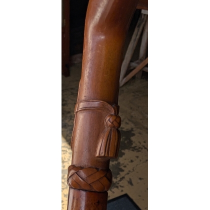 JZ walking stick with a carved wooden handle