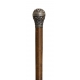 Canne-parapluie pommeau en métal argenté