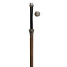 Umbrella walking stick with a silver-coloured metal knob