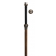 Canne-parapluie pommeau en métal argenté
