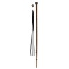 Umbrella walking stick with a silver-coloured metal knob