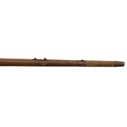 Umbrella walking stick with a silver-coloured metal knob