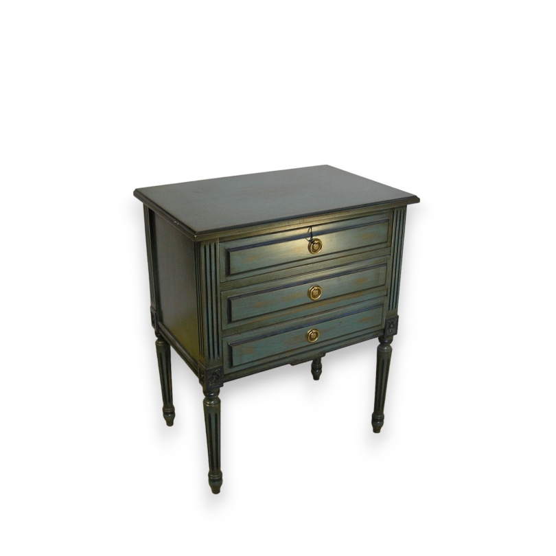 Bedside of Louis XVI style painted green with