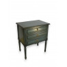 Chevet style Louis XVI laqué vert avec