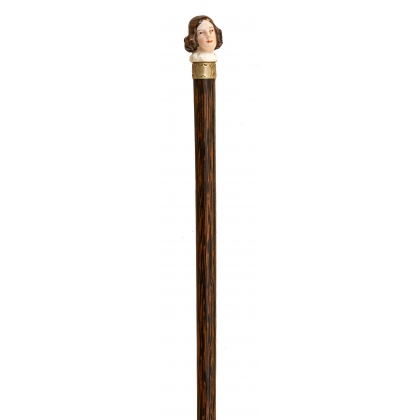 Porcelain-tipped walking stick