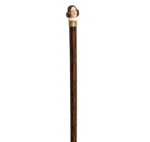Canne pommeau en porcelaine