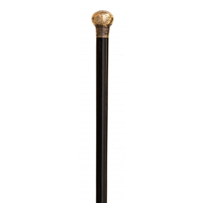 Silver-handled walking stick