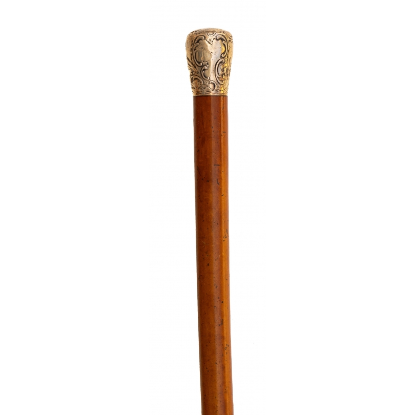 Canne pommeau en argent 800