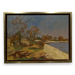 Tableau \"La Grève\" signé CHINET