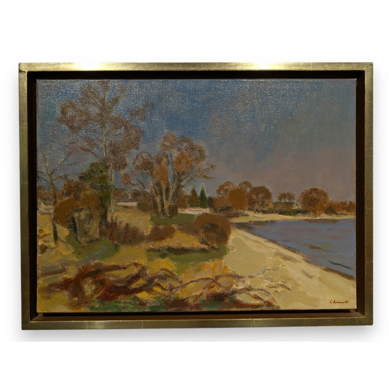 Tableau \"La Grève\" signé CHINET