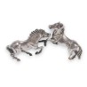 Combat de chevaux miniature en argent 833