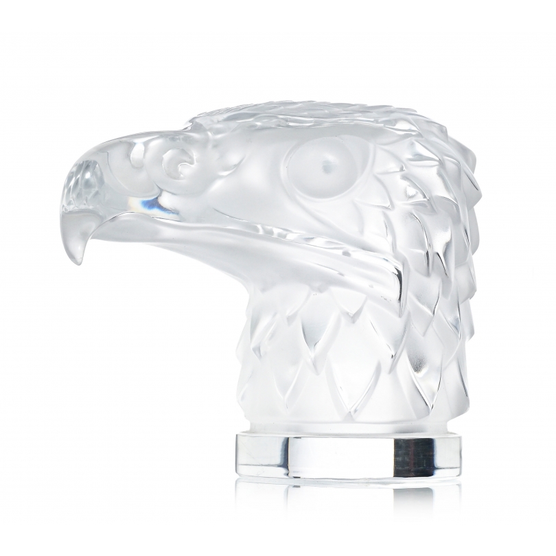 Tête d'aigle presse-papier en cristal moulé