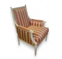 Bergère style Louis XVI laquée blanc