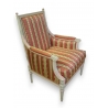 Bergère style Louis XVI laquée blanc
