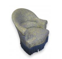 Fauteuil crapaud avec frange