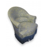 Fauteuil crapaud avec frange
