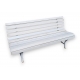 Banc de jardin avec pieds en fer et lattes blanche