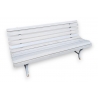 Banc de jardin avec pieds en fer et lattes blanche