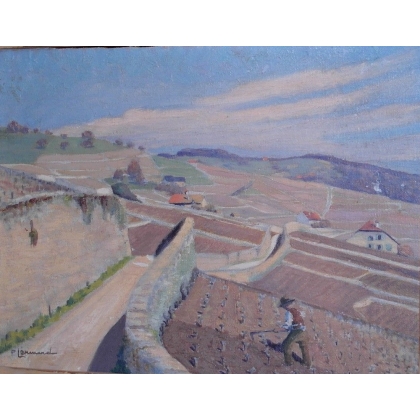 Paintings | Oil on canvas mounted on board LEPINARD Moinat SA – Antiques and home décor