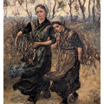 Tableau \"Porteuses de fagots\" signé KOPPENOL