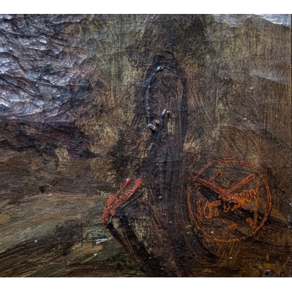 Tableau \"Roméo et Juliette\" signé FORTUNY