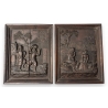 Paire de panneaux en bois sculpté
