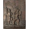 Paire de panneaux en bois sculpté