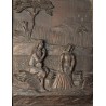 Paire de panneaux en bois sculpté