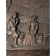 Paire de panneaux en bois sculpté