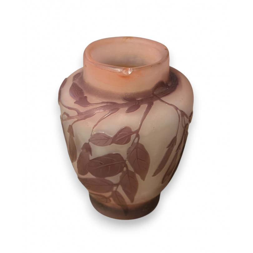 Vase bulbe Glycine signé GALLÉ