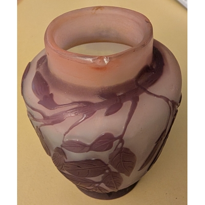Vase bulbe Glycine signé GALLÉ