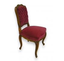 Chaise style Louis XV en noyer