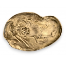 Vide-poche Vieillard à la pipe en bronze